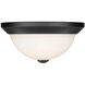 Kipson 2 Light 11 inch Matte Black Flush Mount Ceiling Light